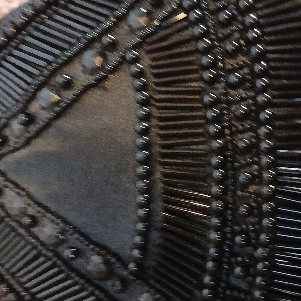 Black CAVIAR Kiss Lock Evening Bag - Picture 2 of 10
